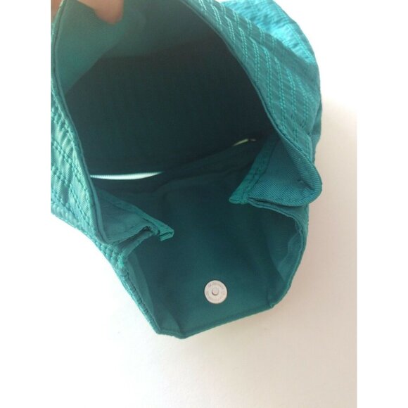 Victoria's Secret Torquise Clutch Handbag Quilted with metal Victoria Secret tag - Picture 5 of 6